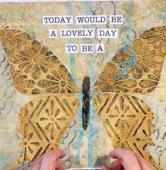 Today would be a lovely day to be a butterfly ♥ mixed media by CT Member Ali Imperiale