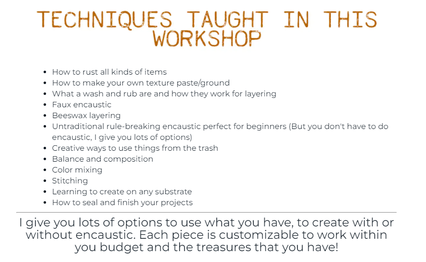 Techniques for workshop
