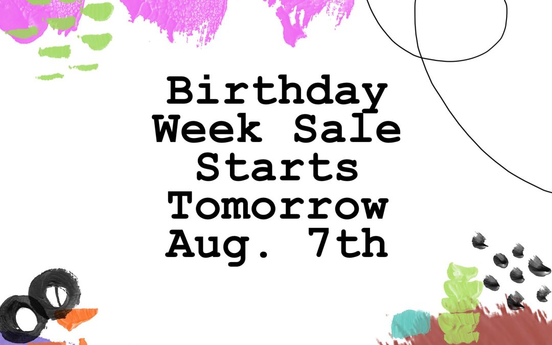 Birthday week sale and giveaway details