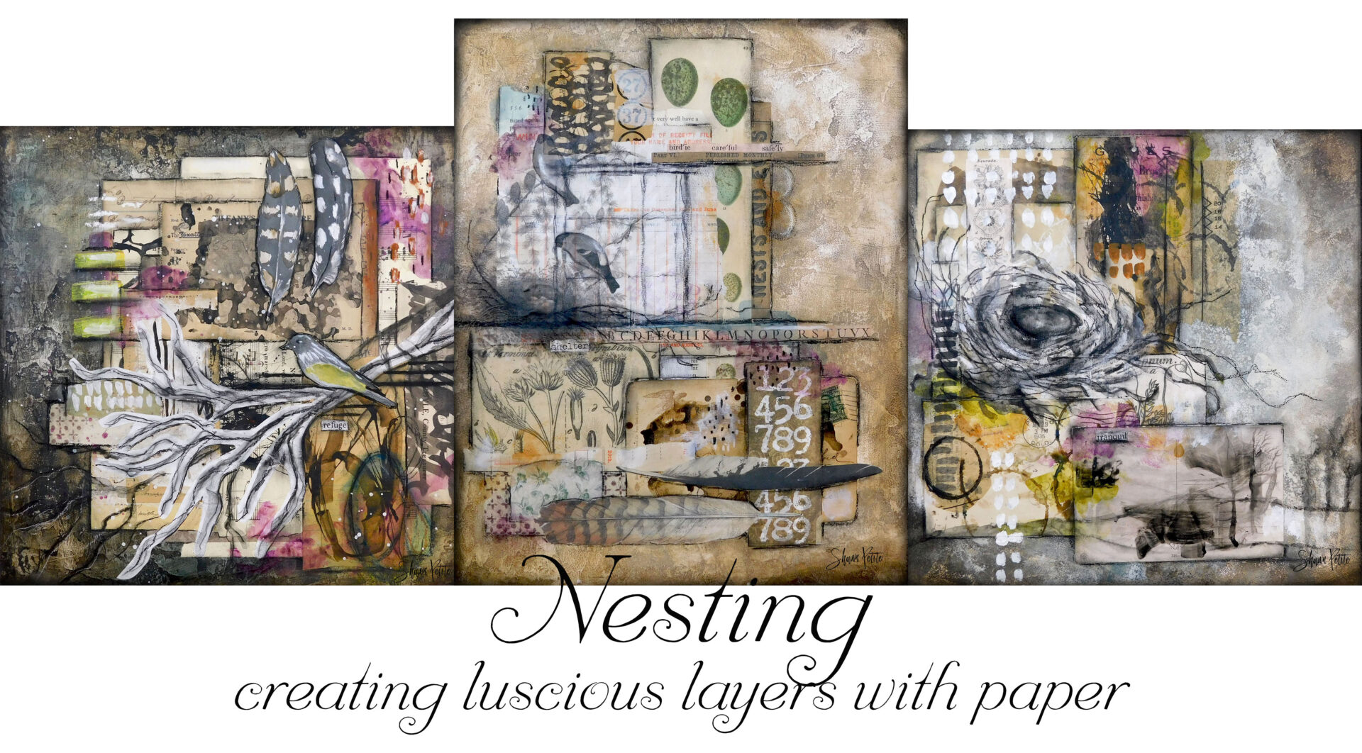 Banner of three projects from Nesting workshop